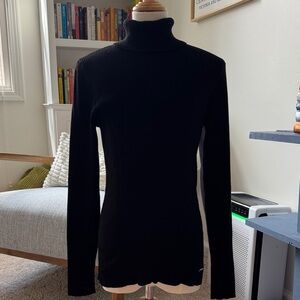 White House Black Market Classic Black Turtleneck Sweater